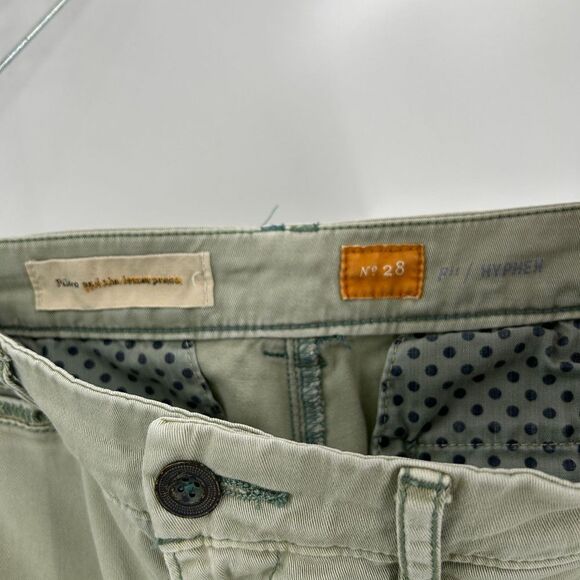 ANTHROPOLOGIE Pilcro Sage Green Hyphen Slim Straight Leg Trouser Pants Size 28 - Picture 7 of 8